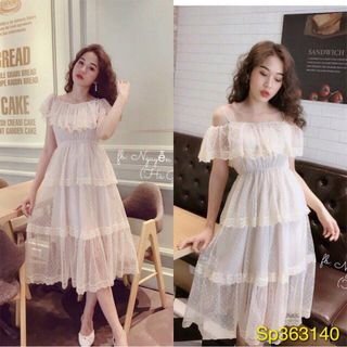 Đầm ren lưới bi Quảng Châu