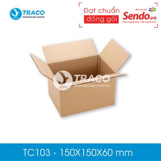 Combo 100 Hộp carton đối khẩu Tracobox - Mã TC103 - KT 150X150X60 mm giá sỉ
