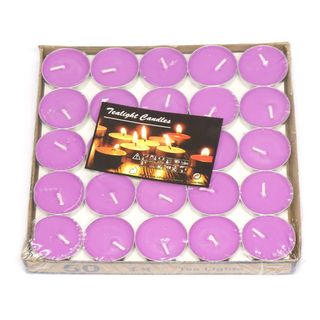 Hộp nến Tealight không khói hồngtímđỏ