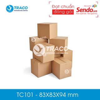 Combo 100 Hộp carton đối khẩu Tracobox - Mã TC101 - KT 83X83X94 mm giá sỉ