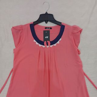 Áo bầu voan cổ nơ