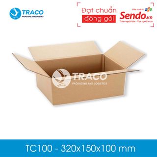 Combo 100 Hộp carton đối khẩu Tracobox - Mã TC100 - KT 320x150x100 mm giá sỉ