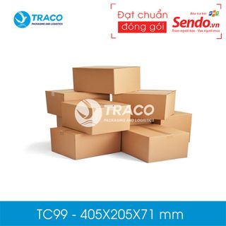 Combo 100 Hộp carton đối khẩu Tracobox - Mã TC99 - KT 405X205X71 mm giá sỉ