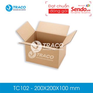 Combo 100 Hộp carton đối khẩu Tracobox - Mã TC102 - KT 200X200X100 mm giá sỉ