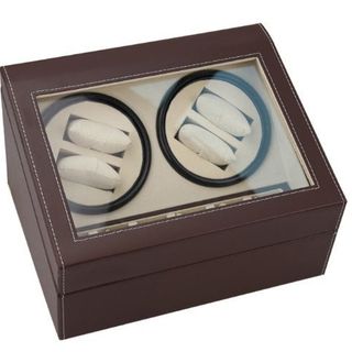 Hộp Đựng Đồng Hồ Cơ 4 Xoay 6 Tĩnh Vỏ Da