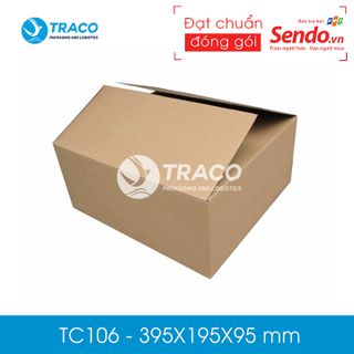 Combo 100 Hộp carton đối khẩu Tracobox - Mã TC106 - KT 395X195X95 mm giá sỉ