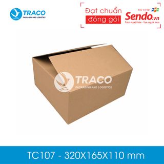 Combo 100 Hộp carton đối khẩu Tracobox - Mã TC107 - KT 320X165X110 mm giá sỉ