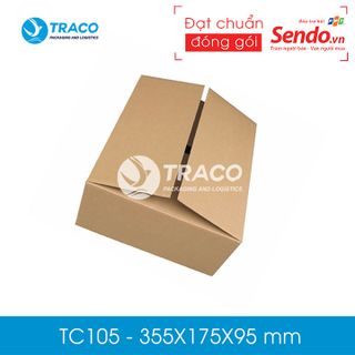 Combo 100 Hộp carton đối khẩu Tracobox - Mã TC105 - KT 355X175X95 mm giá sỉ