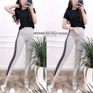 Quần legging a di das bản lưng cao che bụng