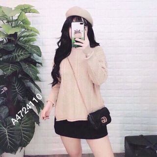 áo len tay dài xẻ tà