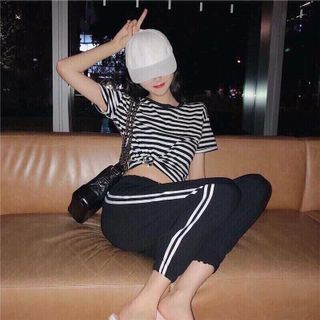 đồ bộ sọc - bộ phối túi sọc