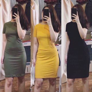 váy body len gân
