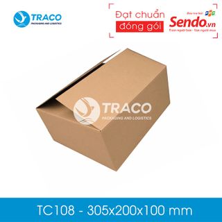 Combo 100 Hộp carton đối khẩu Tracobox - Mã TC108 - KT 305x200x100 mm giá sỉ