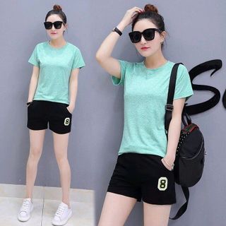 Bộ Short Thể Thao Tím Số 8 Sành Điệu