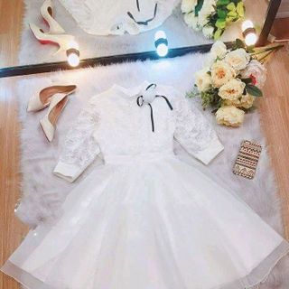 ĐẦM XÒE LÔNG VŨ ĐÍNH HOA