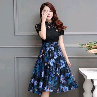 ĐẦM XOÈ PHỐI REN KÈM PHỤ KIỆN