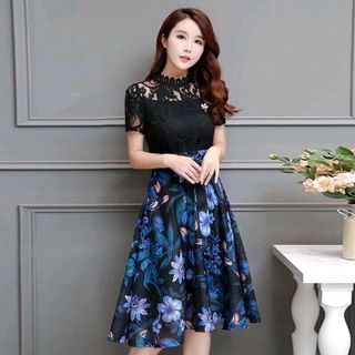 ĐẦM XOÈ PHỐI REN KÈM PHỤ KIỆN