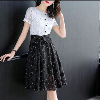 ĐẦM REN XOÈ PHỐI NÚT