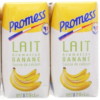 Sữa tươi tiệt trùng không đường Promess hương chuối 200ml thùng 24 hộp