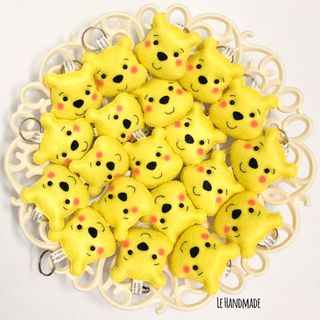 Móc khoá mặt thú gấu Pooh