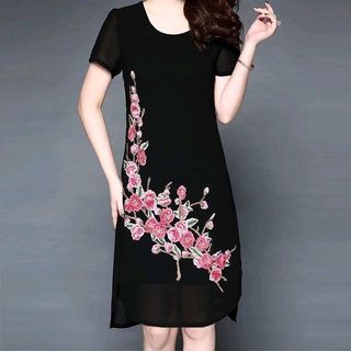 ĐẦM SUÔNG THÊU HOA ANH ĐÀO SANG TRỌNG
