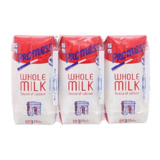 Sữa tươi tiệt trùng không đường Promess nguyên kem 200ml thùng 24 hộp