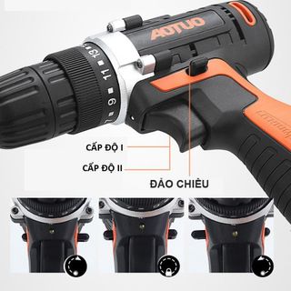 Bộ Máy khoan vặn vít không dây Aotuo 12V có đảo chiều