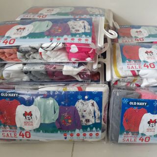 Áo bé gái old navy size 12m-5tuổi Lốc 5 cái cùng 1 size -