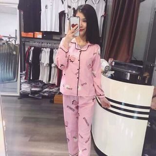 bộ mặc nhà pijama dài tay giá sỉ