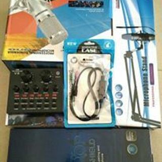 Bộ mic hát live BM900 card V8
