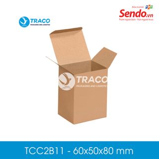 Combo 100 Hộp carton đối khẩu Tracobox - Mã TCC2B11 - KT 60X50X80 mm