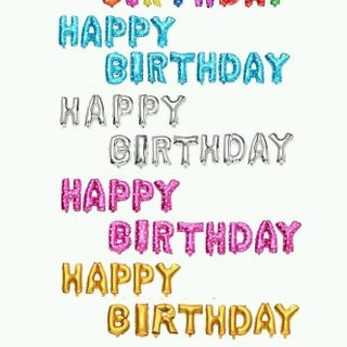 Bộ Bóng Chữ Happy Birthday Các Màu