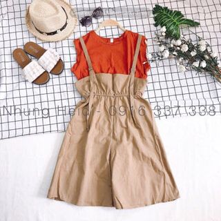 Set yếm kaki kèm thun về thêm Bán bao đắt