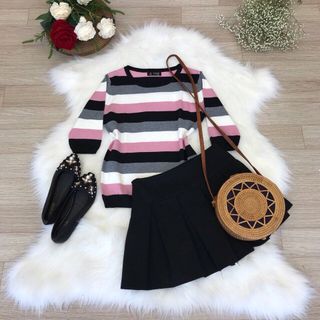 Áo len kẻ 4 màu