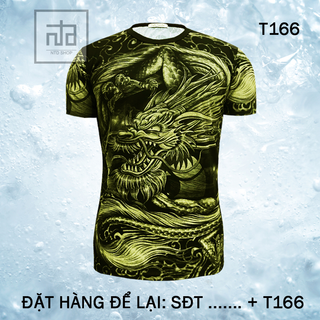 Áo thun nam in hình 3D T166A