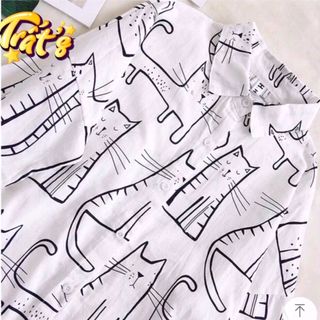 ÁO SƠMI HÌNH MÈO