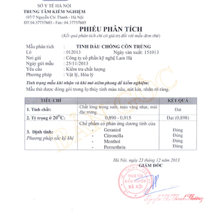 Tinh dầu chống côn trùng