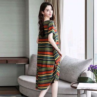 ĐẦM SUÔNG TRÁI BÍ SỌC MÀU