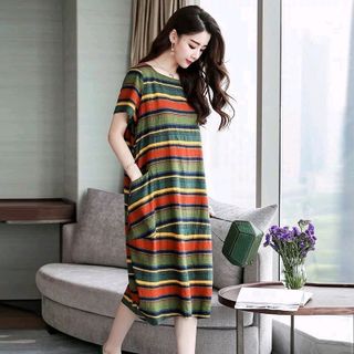 ĐẦM SUÔNG TRÁI BÍ SỌC MÀU