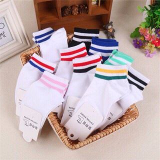 combo 10 tất kẻ cổ 01 vỉ Hàn Quốc