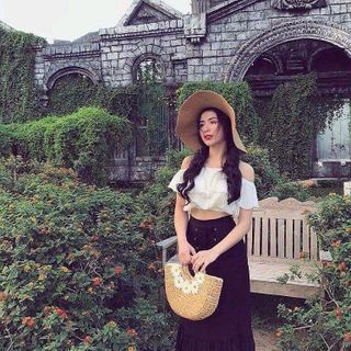 túi cói bán nguyệt to