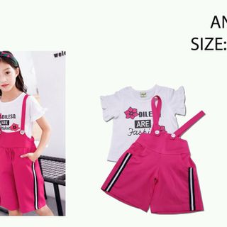 bộ BG quần phối yếm sọc