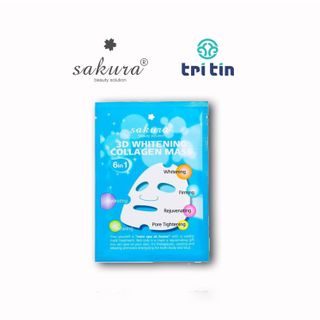 Mặt nạ làm trắng da tự nhiên Sakura 3D Collagen