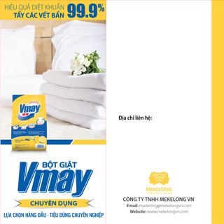 BỘT GIẶT CHUYÊN DỤNG VMAY HƯƠNG CHANH 10KG