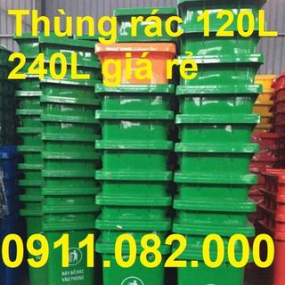 Địa chỉ thùng rác giá rẻ- thùng rác 120L 240L 660L nhựa hdpe giá thấp