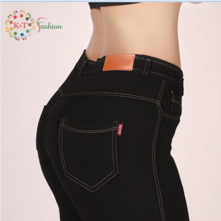 QUẦN LEGGING GIẢ JEAN KHÓA KÉO BỤNG