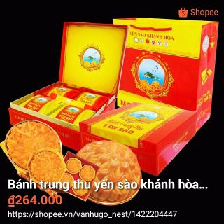 Bánh trung thu Yến sào khánh hòa Hộp 4 bánh 2 thập cẩm 2 mềm