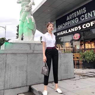 quần đai khoá sườn công sở