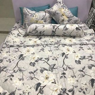 Bộ 5 món chăn ga vỏ gối coton poly