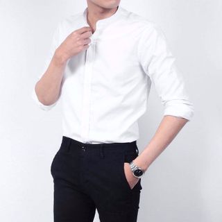 Sơ mi cổ tàu body Hàn Quốc